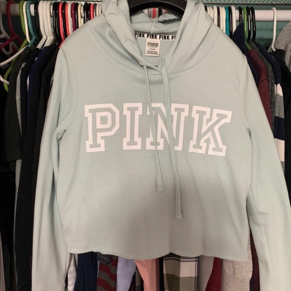Vs pink crop top hoodie